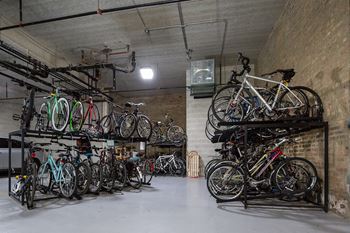 Ride. Rack. Repeat. Our secure bike storage room supports your active, car-light lifestyle
